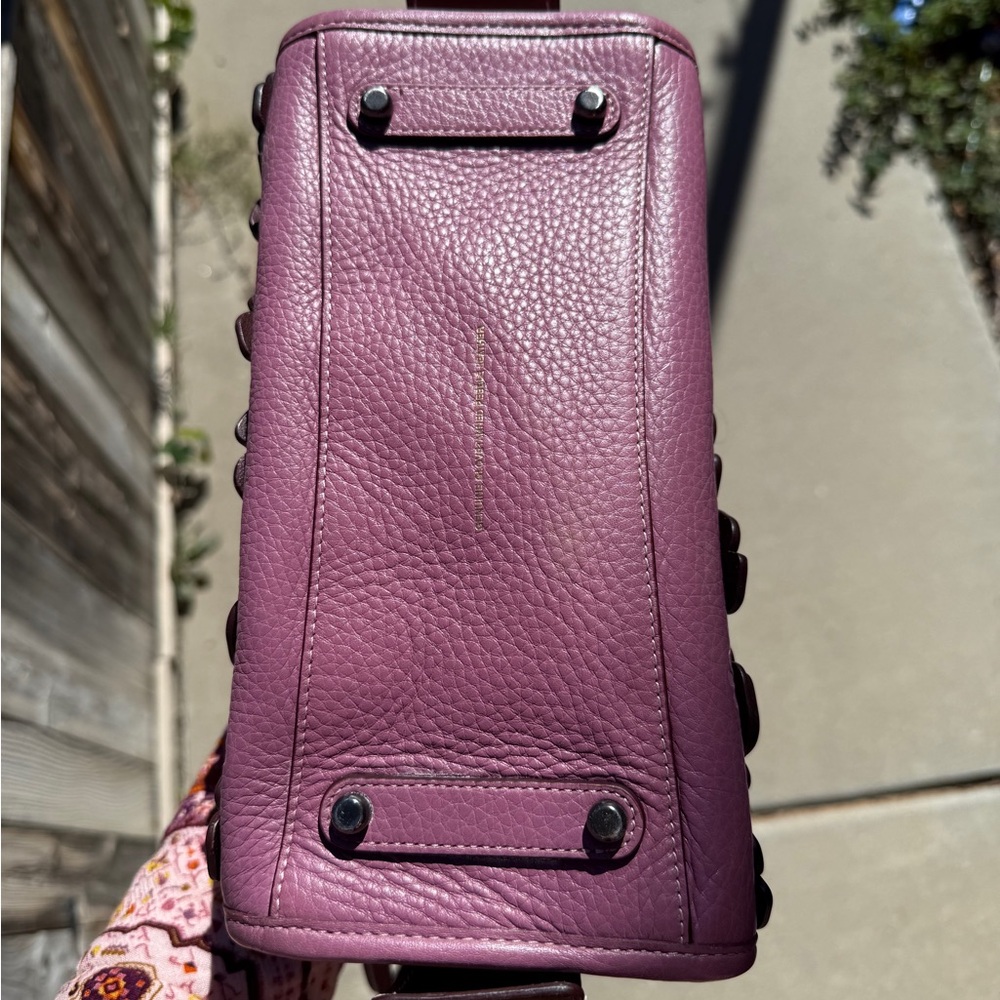 Coach Rogue 25 Tea Rose Appliqué Small Leather Satchel Bag - Pink/Mauve - Picture 10 of 11